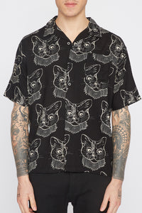 Cat Button Up Shirt