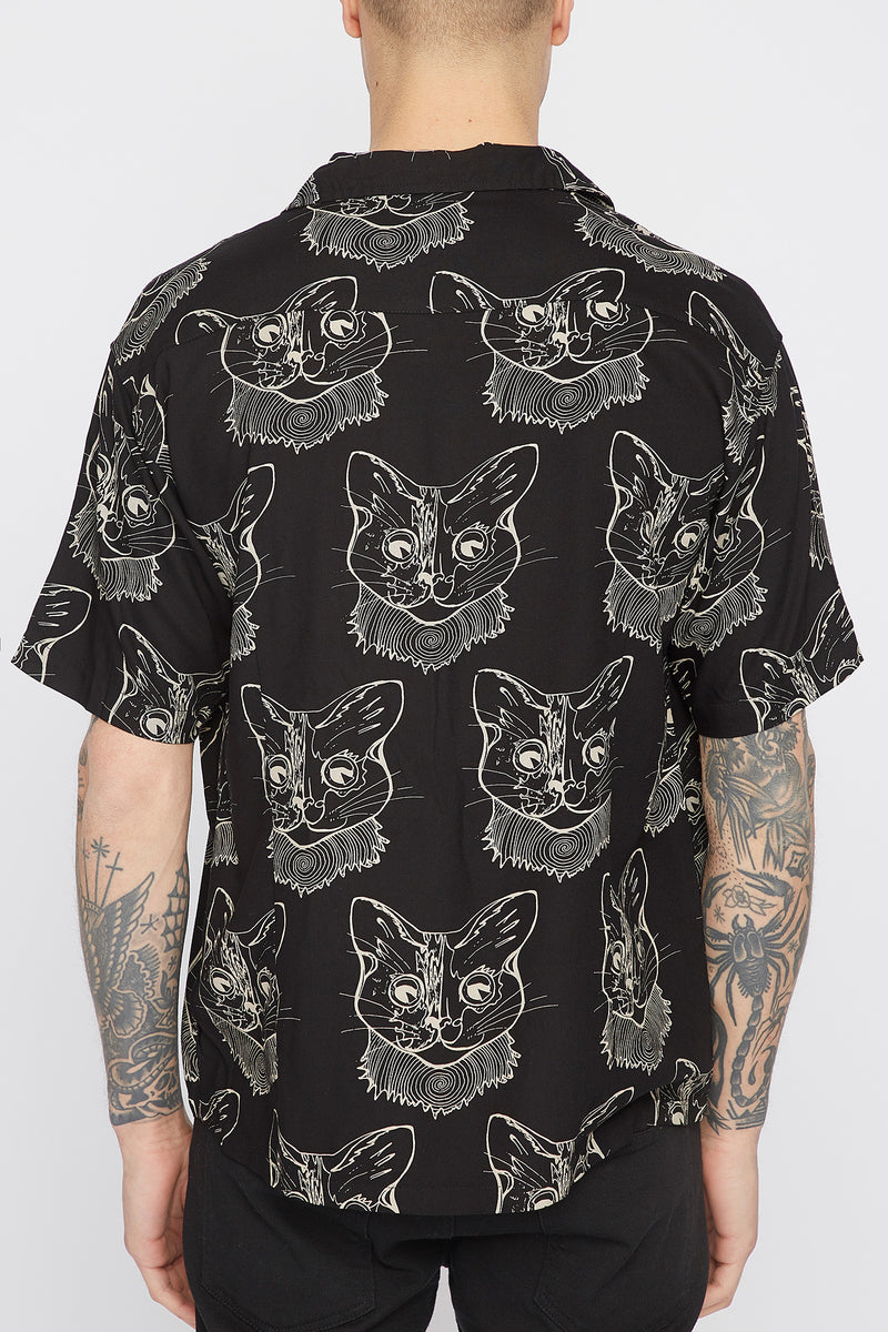 Cat Button Up Shirt