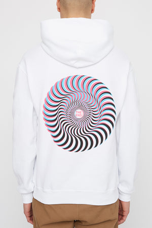 Spitfire Mens White Swirl Hoodie