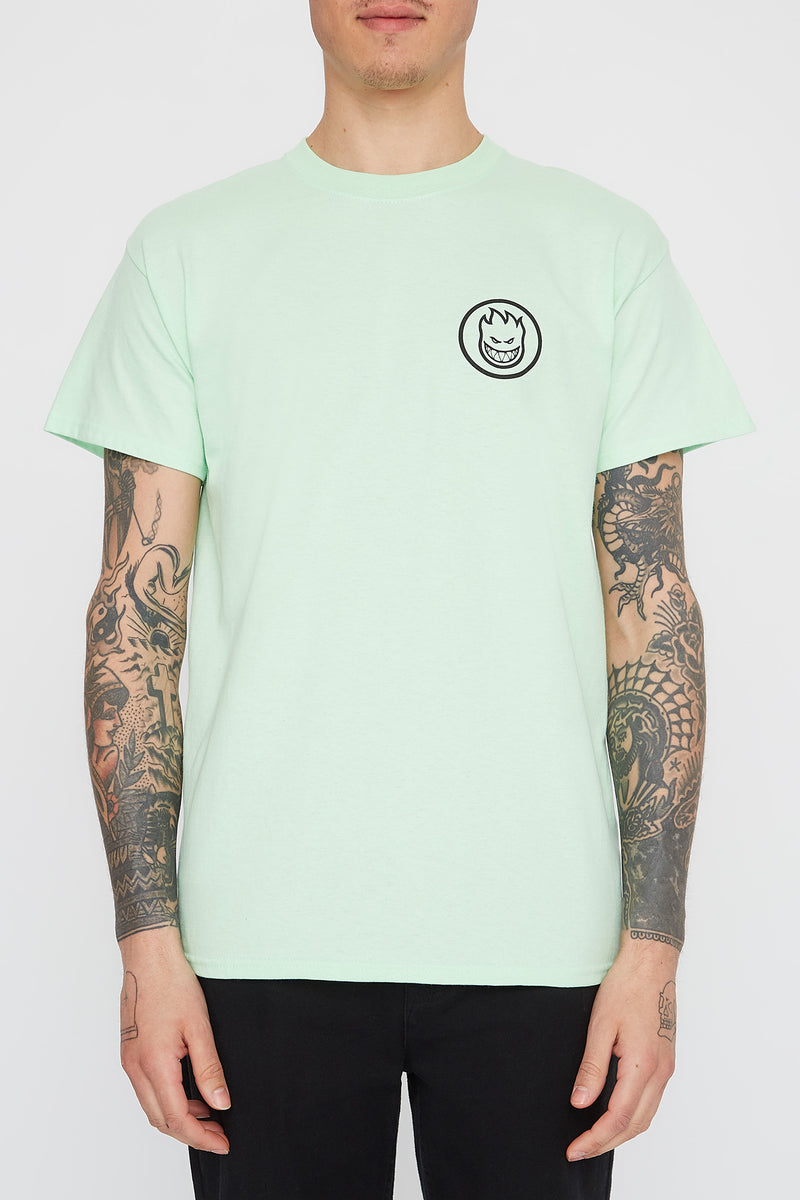 Spitfire Mens Mint Overlay Swirl T-Shirt