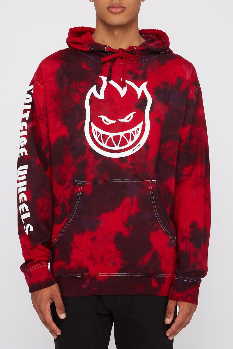 Spitfire Mens Red Tie-Dye Hoodie