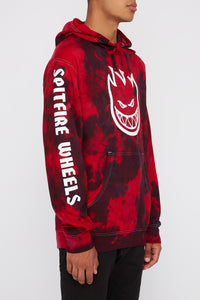 Spitfire Mens Red Tie-Dye Hoodie