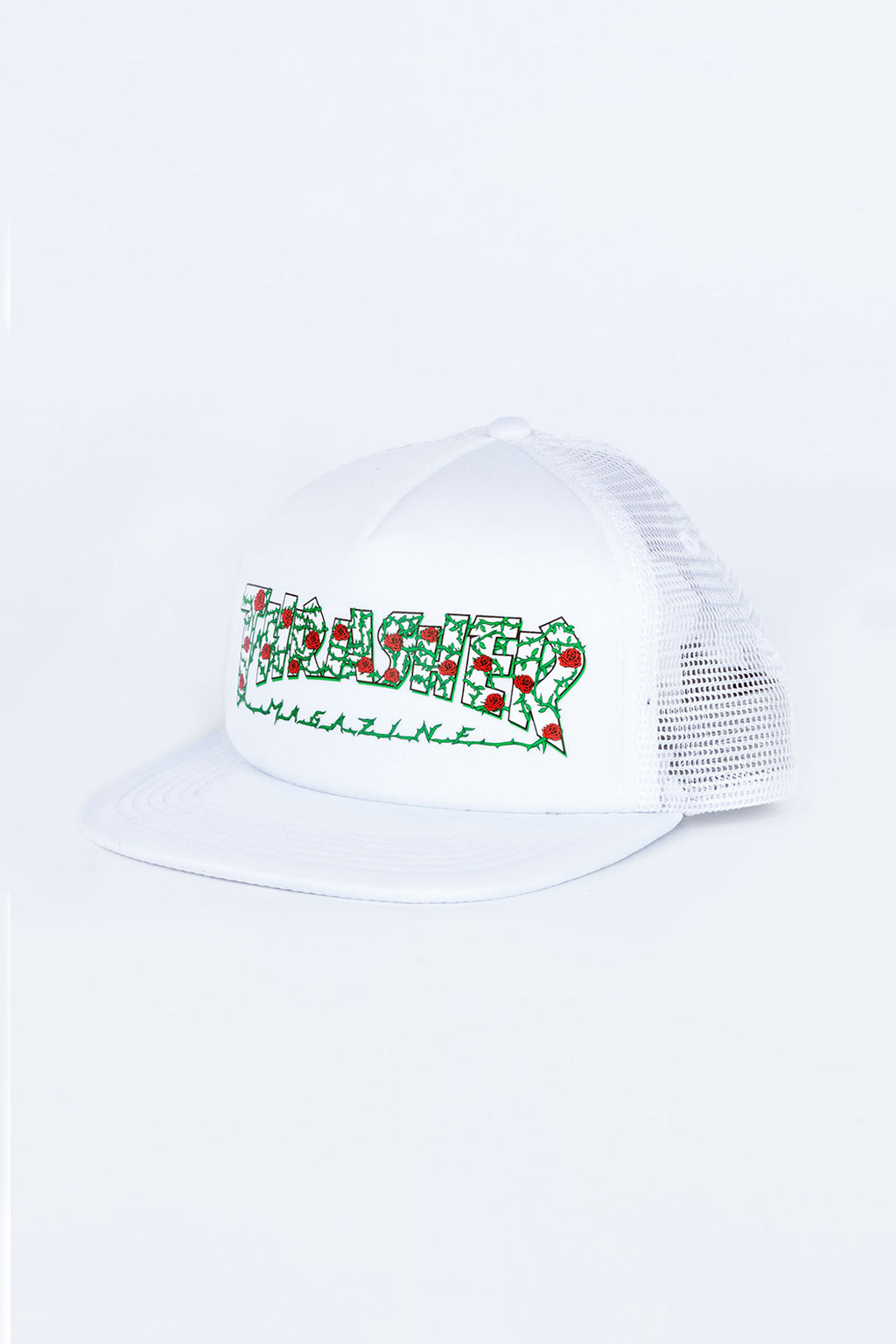 Thrasher Mens Roses White Mesh Cap