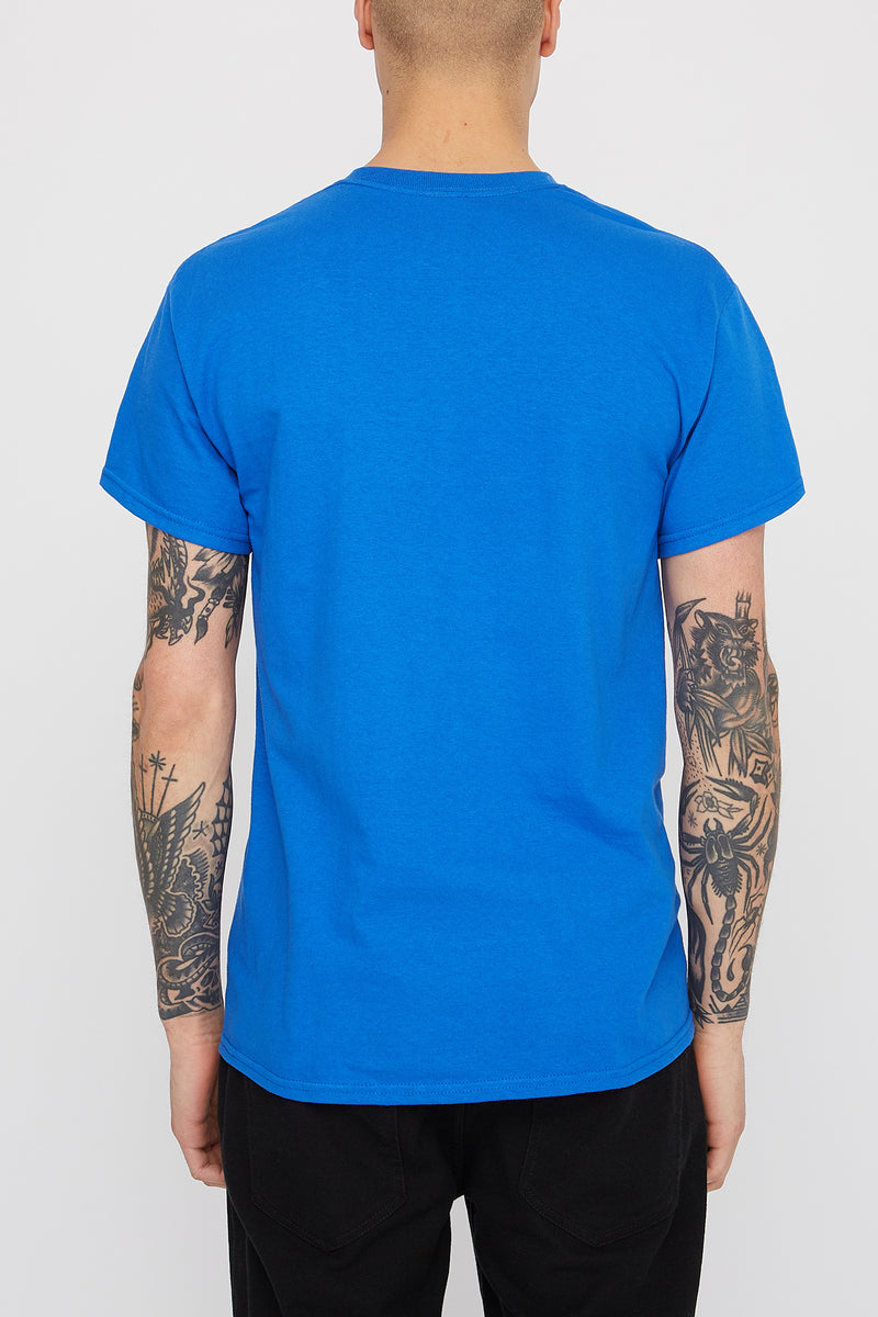 Thrasher Mens Blue Ripped Logo T-Shirt