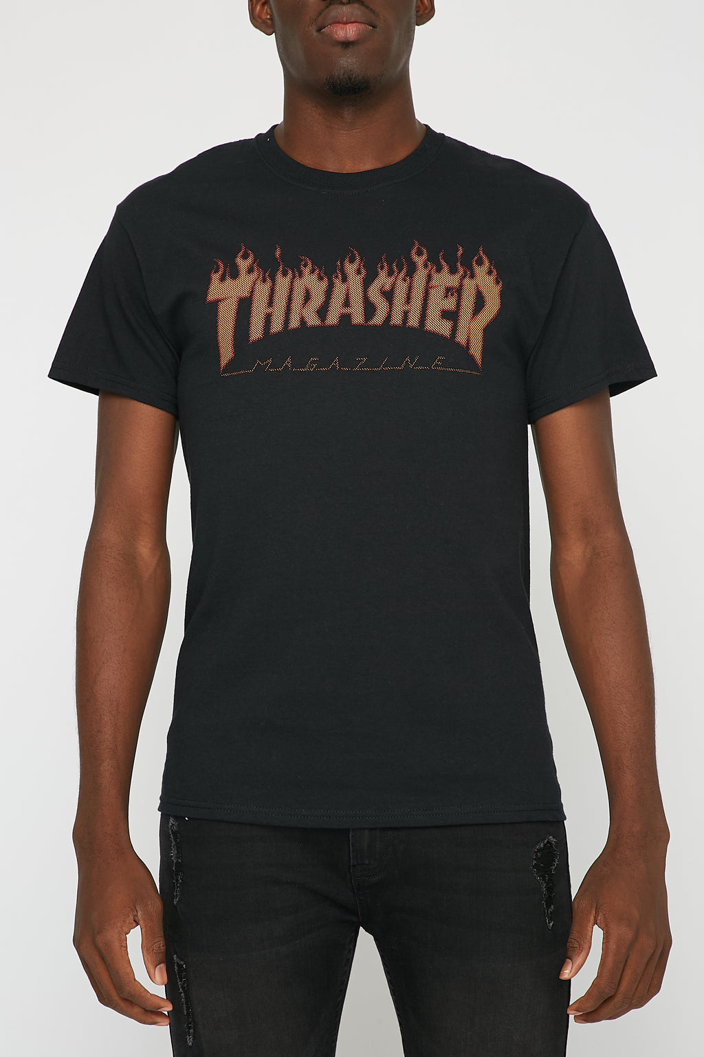 Mens Thrasher Flame Halftone Logo Tee