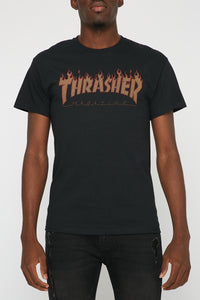 Mens Thrasher Flame Halftone Logo Tee