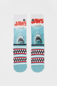 Odd Sox Mens Jaws Graphic Crew Socks