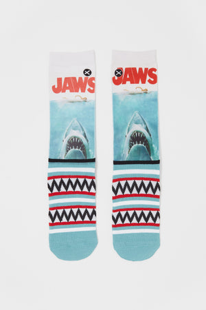 Odd Sox Mens Jaws Graphic Crew Socks