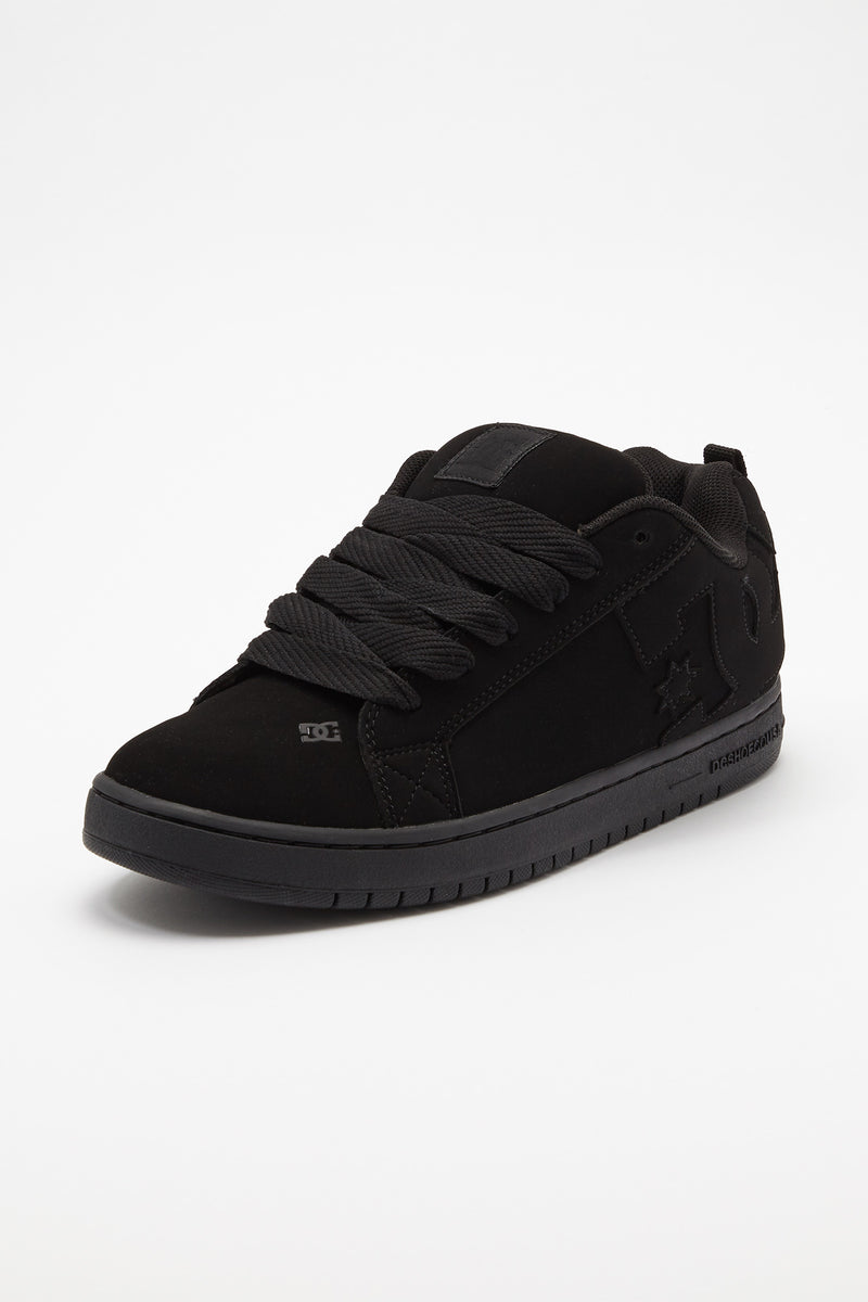 DC Mens All Black Court Graffik Shoes