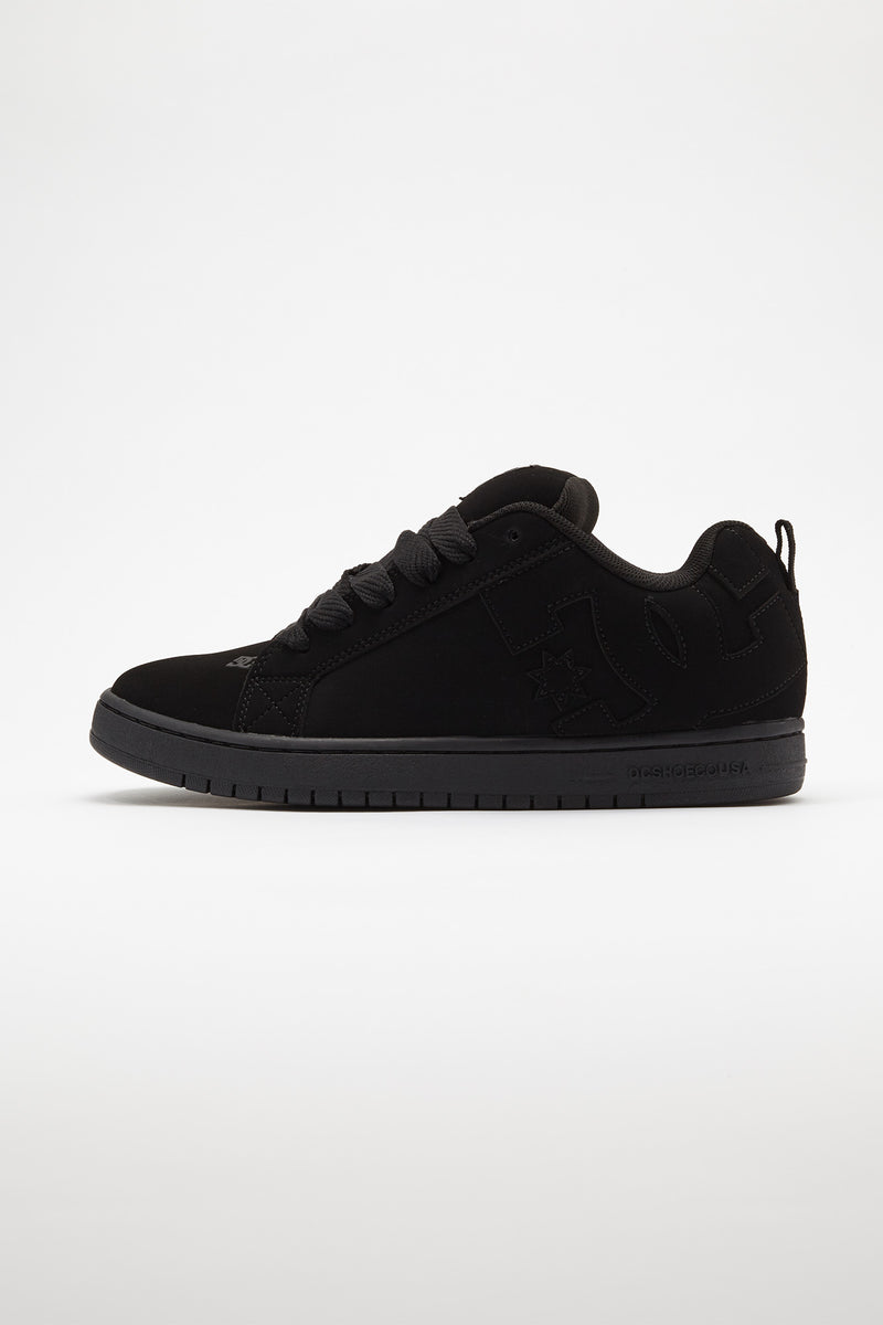 DC Mens All Black Court Graffik Shoes