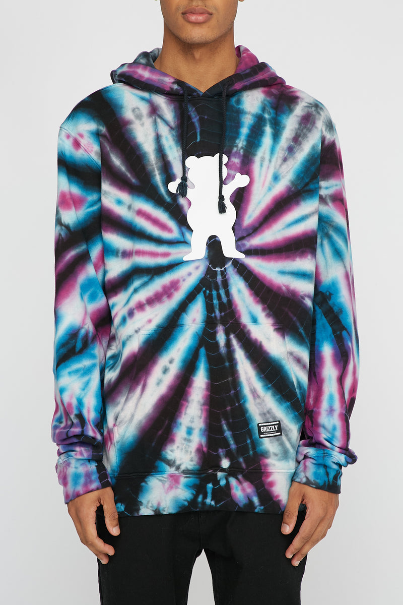 Grizzly Mens Nice Trip Tie Dye Hoodie