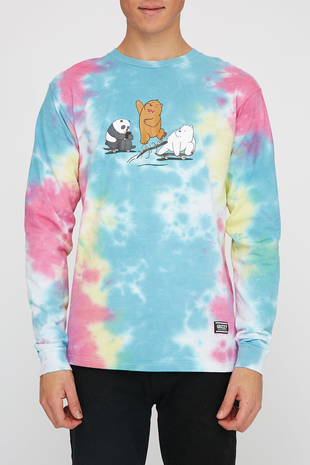 Grizzly x We Bare Bears Mens Kickflip Long Sleeve