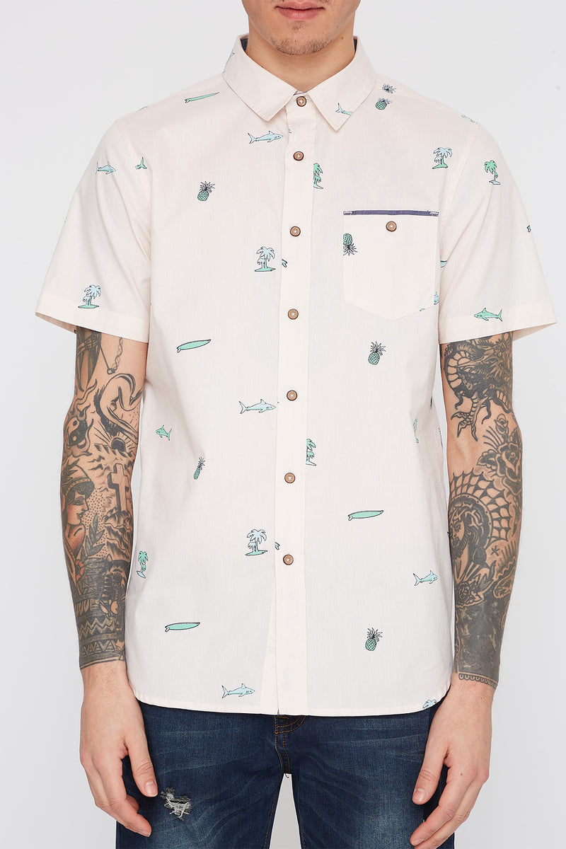 Mens Sharkwater Button Up Shirt