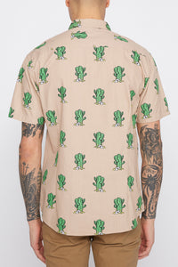 Mens Cactus Button Up Shirt