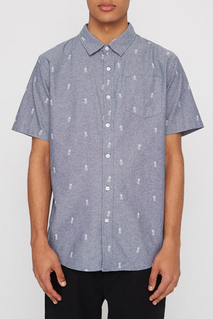 West49 Mens Ditsy Print Button Up Shirt