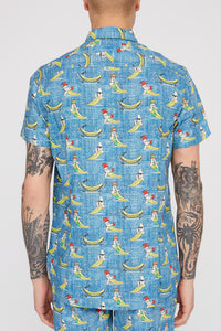 West49 Mens Fun Graphic Button-Up Shirt