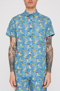 West49 Mens Fun Graphic Button-Up Shirt