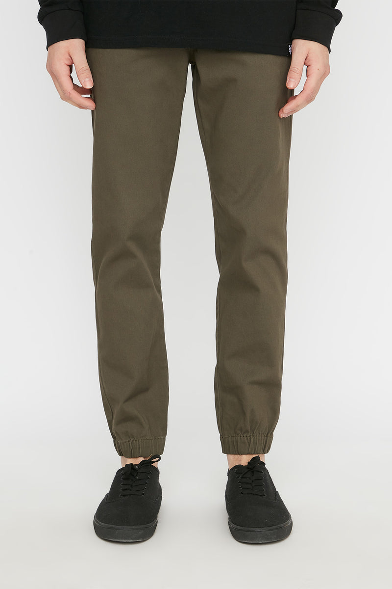 West49 Mens Solid Twill Basic Jogger