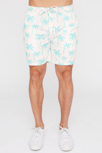 West49 Mens Palm Tree Print Pull-On Shorts