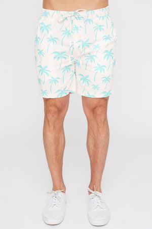 West49 Mens Palm Tree Print Pull-On Shorts