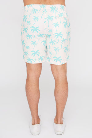 West49 Mens Palm Tree Print Pull-On Shorts