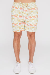 West49 Mens Flamingo Print Pull-On Shorts