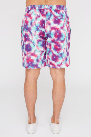 West49 Mens Tie-Dye Print Pull-On Shorts