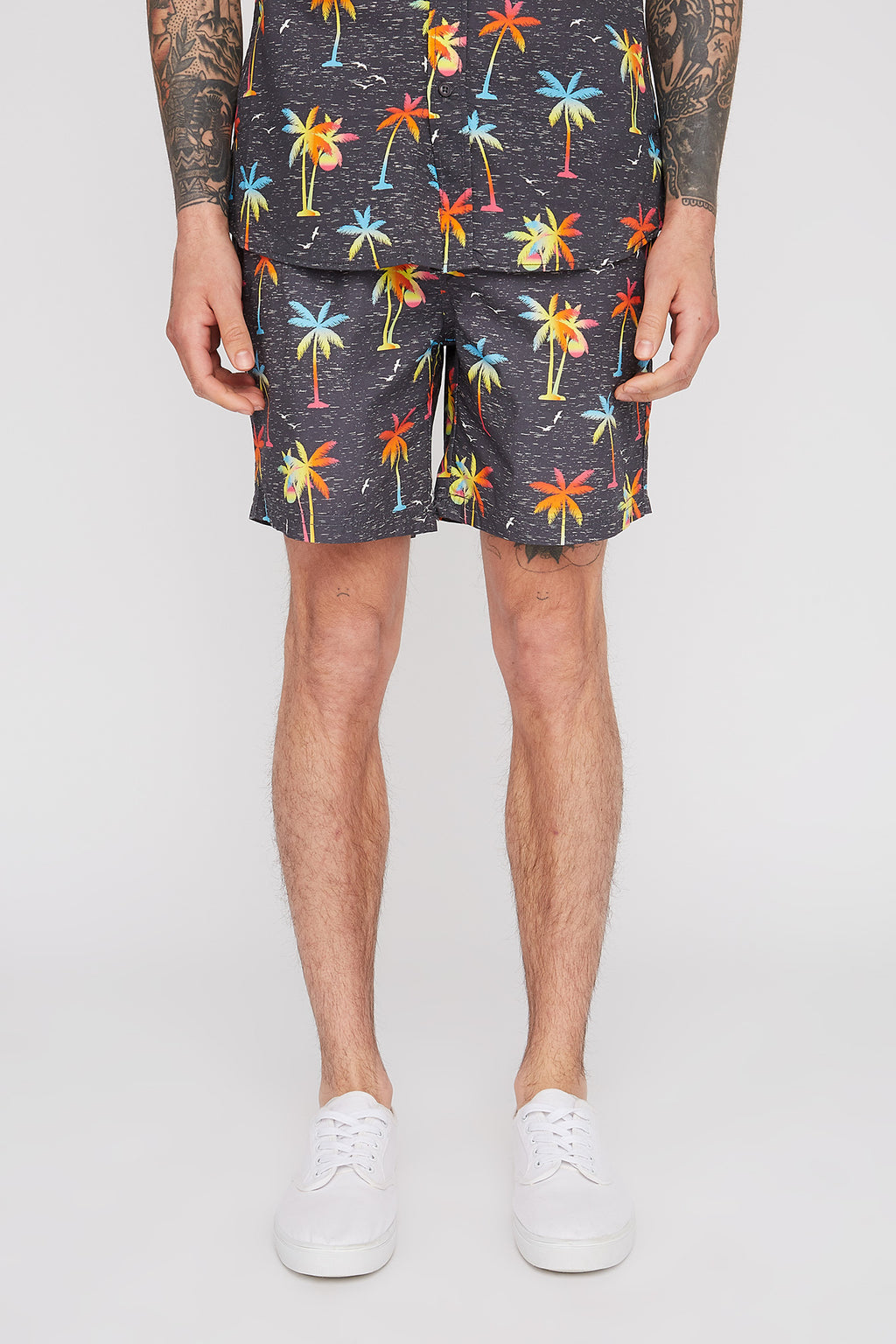 Zoo York Mens Graphic Pull-On Beach Shorts