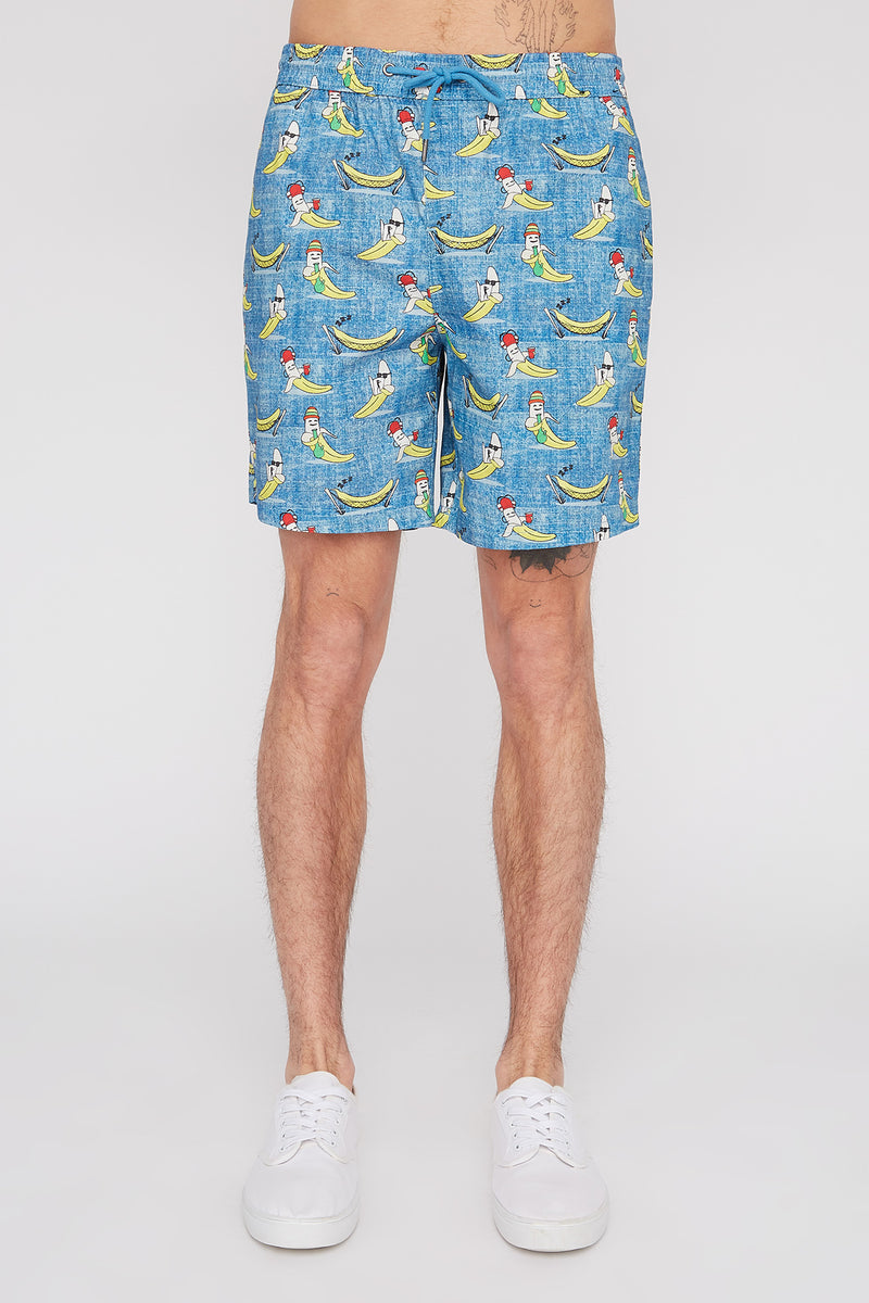 West49 Mens Fun Graphic Pull-On Beach Shorts