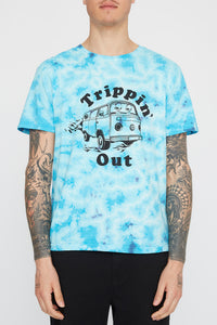 West49 Mens Blue Tie Dye T-Shirt