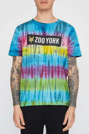 Zoo York Mens Tie Dye Box Logo T-Shirt