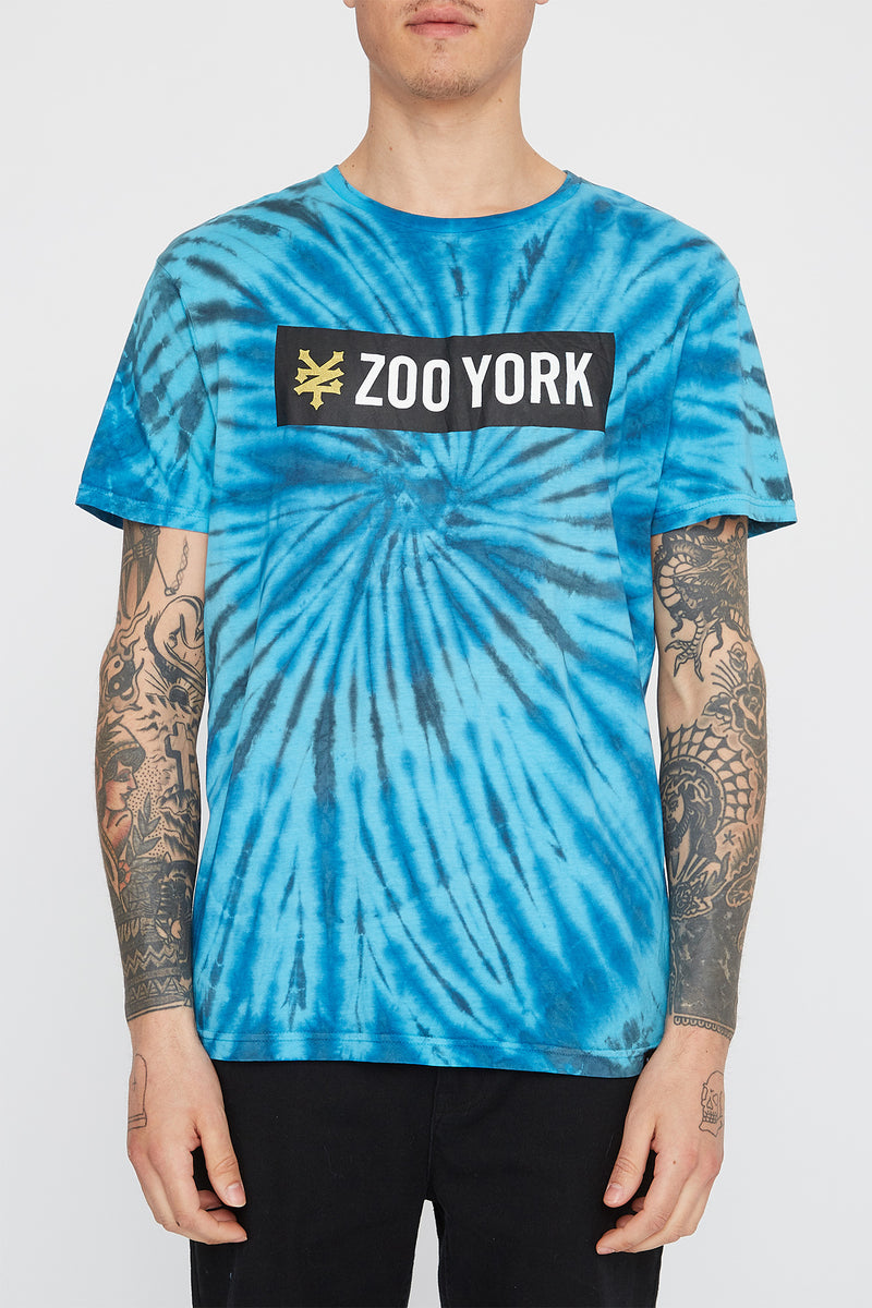 Zoo York Mens Tie Dye Box Logo T-Shirt