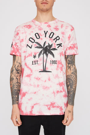 Zoo York Mens Pink Tie Dye T-Shirt