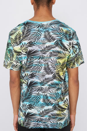 West49 Mens Tie-Dye Palm Tree T-Shirt