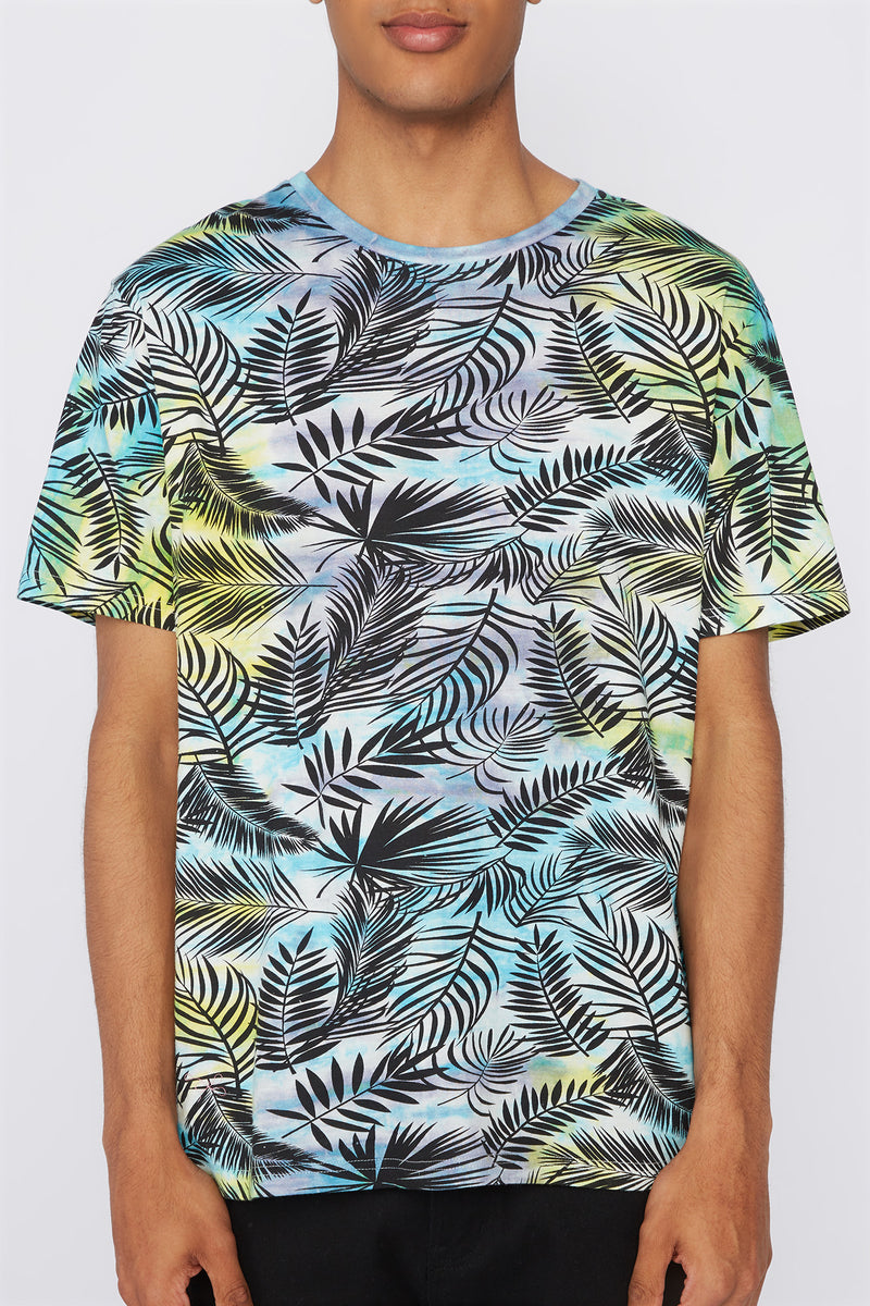 West49 Mens Tie-Dye Palm Tree T-Shirt