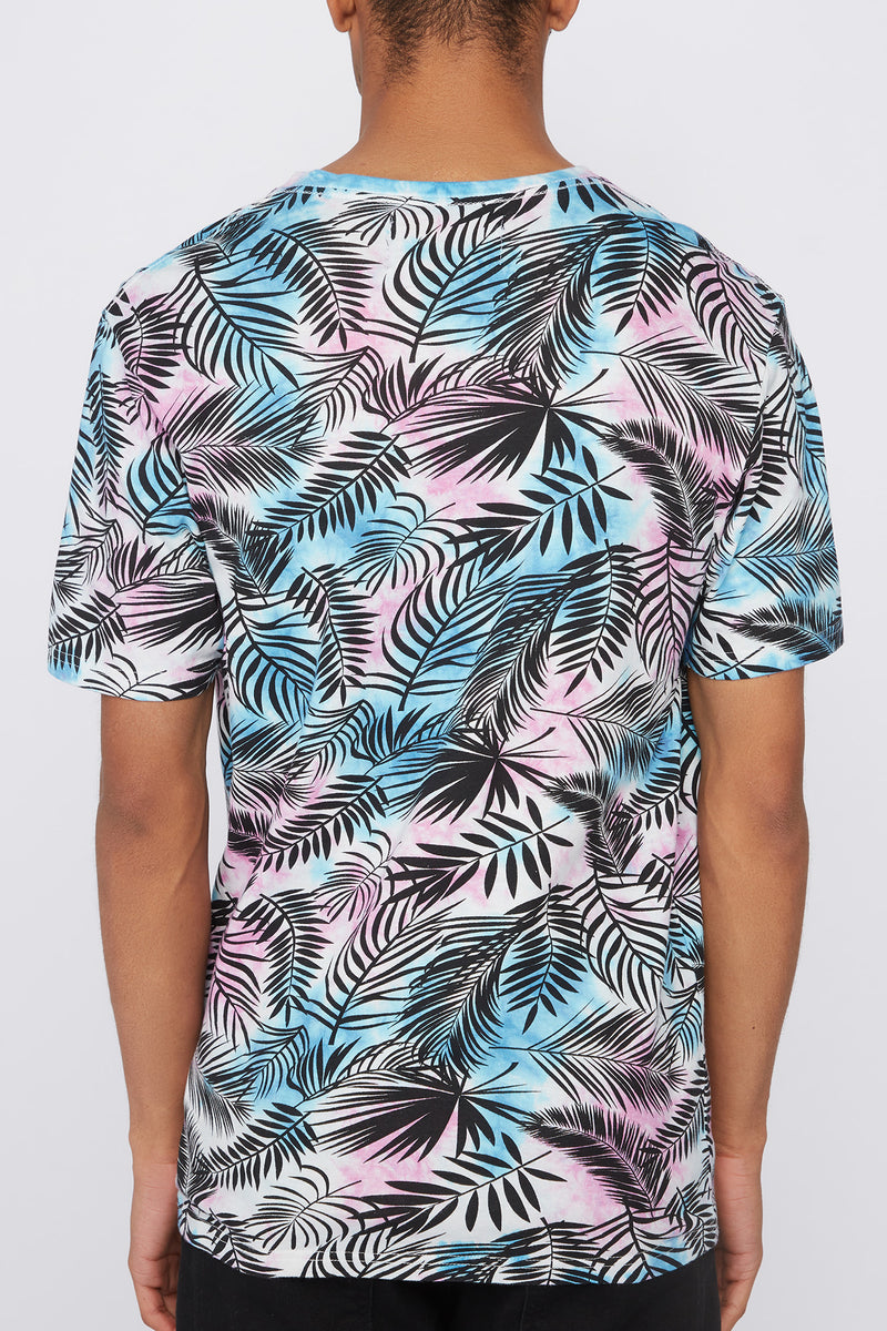 West49 Mens Tie-Dye Palm Tree T-Shirt