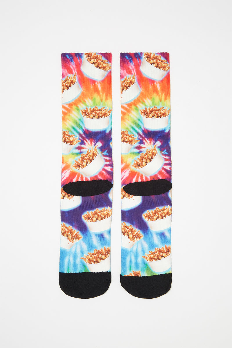 Zoo York Mens Poutine Graphic Crew Socks