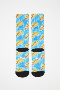 Zoo York Mens Taco Graphic Crew Socks