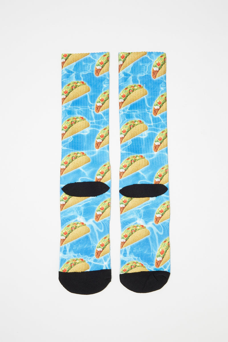 Zoo York Boys Taco Graphic Crew Socks