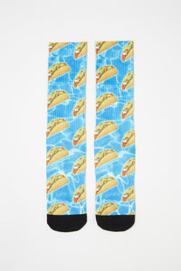 Zoo York Boys Taco Graphic Crew Socks