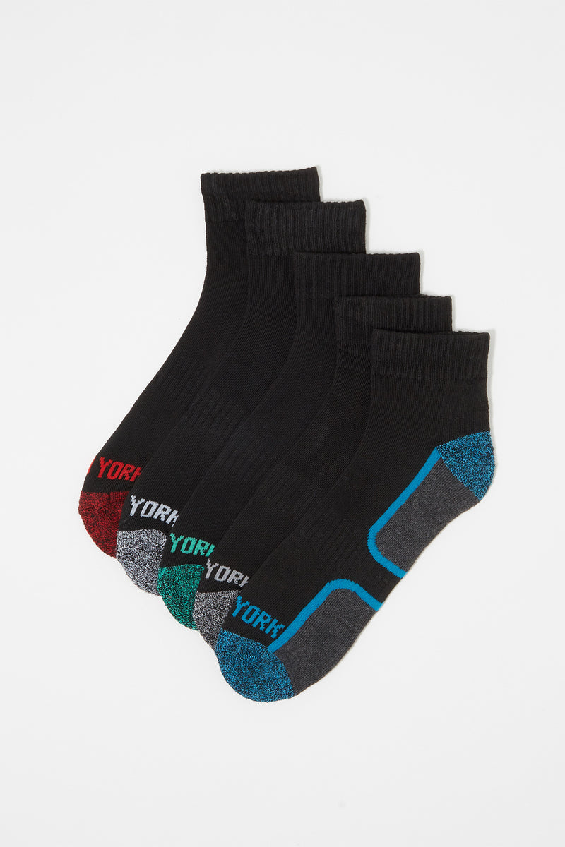 Zoo York Boys Athletic Quarter Socks (5 Pairs)