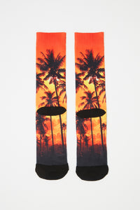 Zoo York Mens Sunset Sublimated Crew Socks