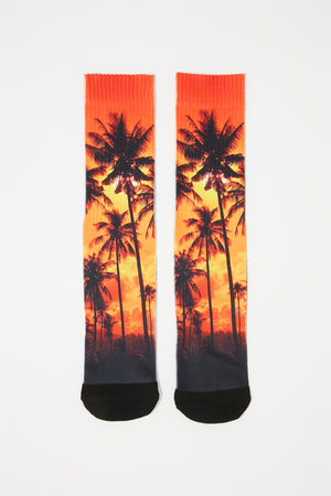 Zoo York Mens Sunset Sublimated Crew Socks