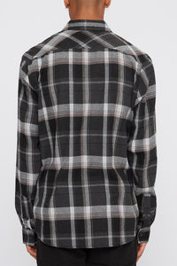 West49 Mens Plaid Flannel Button-Up Shirt