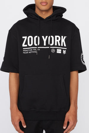 Zoo York Mens Short Sleeve Logo Hoodie