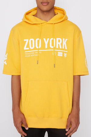 Zoo York Mens Short Sleeve Logo Hoodie