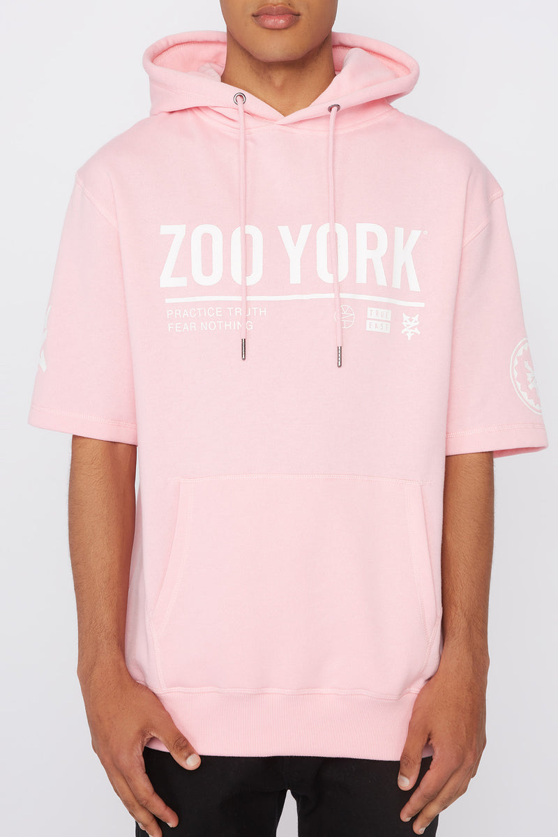 Zoo York Mens Short Sleeve Logo Hoodie