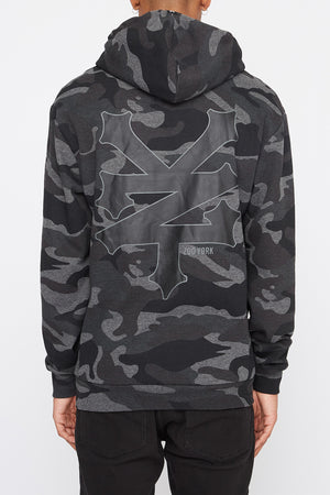 Zoo York Mens Camo Box Logo Hoodie