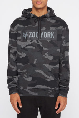 Zoo York Mens Camo Box Logo Hoodie