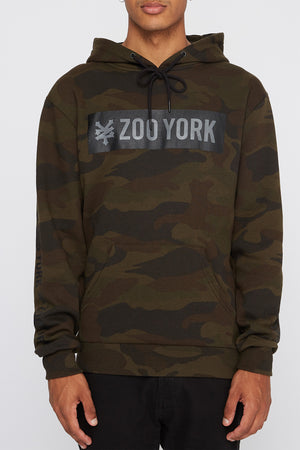 Zoo York Mens Camo Box Logo Hoodie